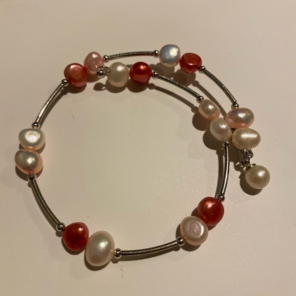 Stackable Pearl Wrap Bracelet - image 1